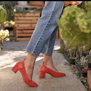 Everlane Red Block Day Heels